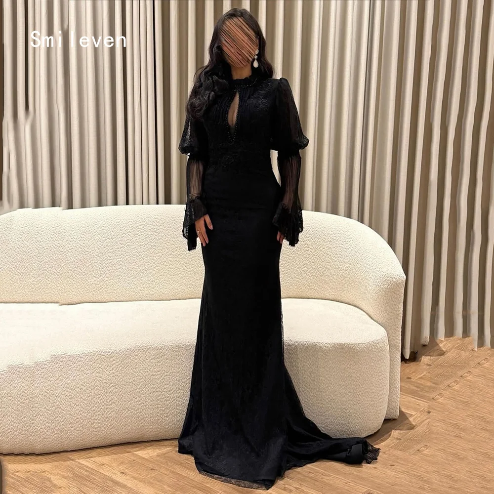 

Smileven Elegant Scoop Mermaid Prom Dress Full Shoulder Party Gowns Classical Chiffon Formal Occassion Dress Customized 2026