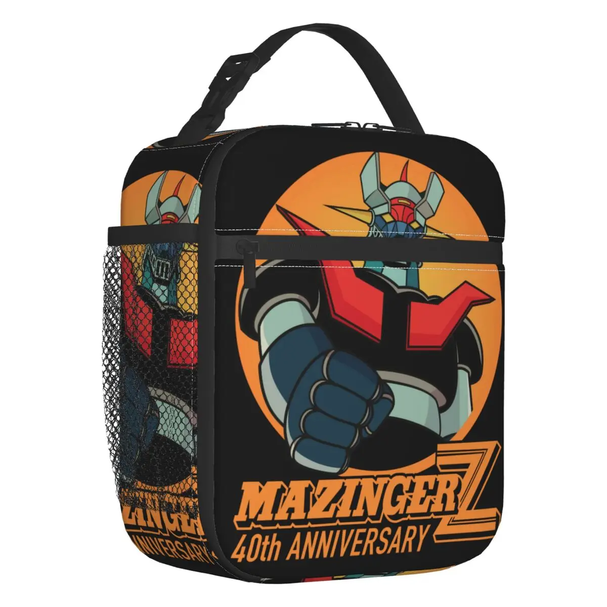 

Goldorak Mazinger Z Robot Lunch Boxes Women Waterproof Anime TV Shows Goldrake Thermal Cooler Food Insulated Lunch Bag School