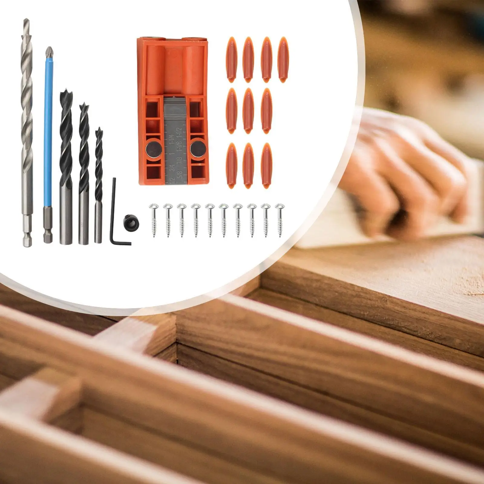 28x Woodworking Hole Drilling Locator Set Portable DIY Carpentry Projects