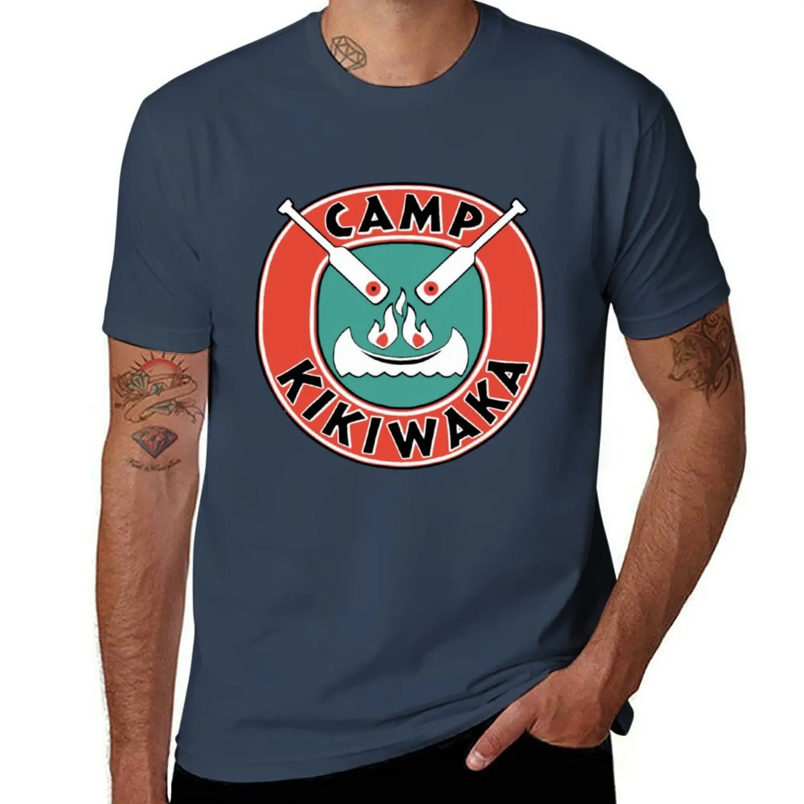 

camp fire kikiwaka backgroud for mens kids women c T-Shirt Work Wear Simple Tee Shirt