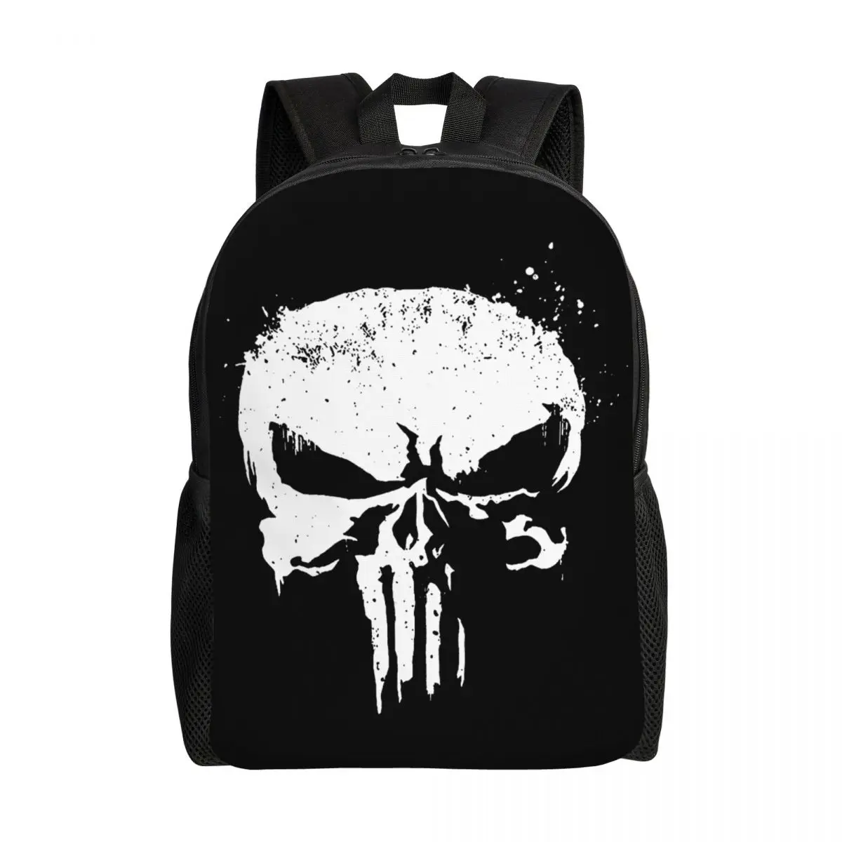 Custom Superhero Travel Backpack Women Men School Laptop Bookbag Punisher Skull College Student Daypack Bags