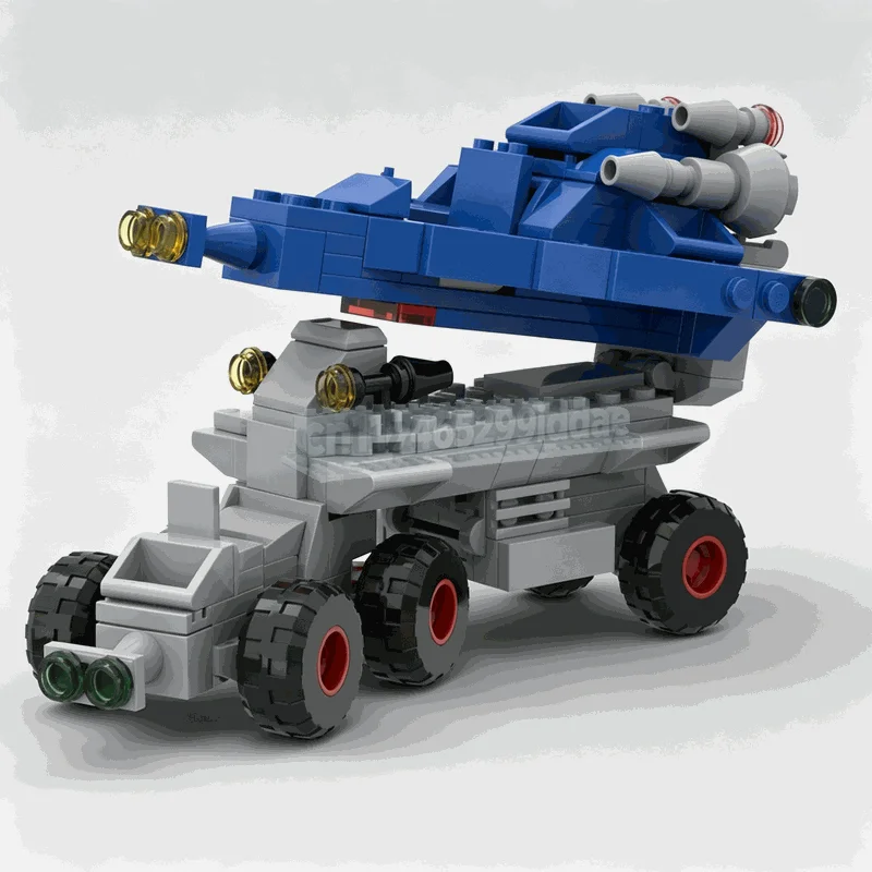 206PCS Space Rover Spaceship Launch Truck MOC Building Blocks Sci-Fi Exploration Vehicle DIY Assemble Brick Collection Toy Gift