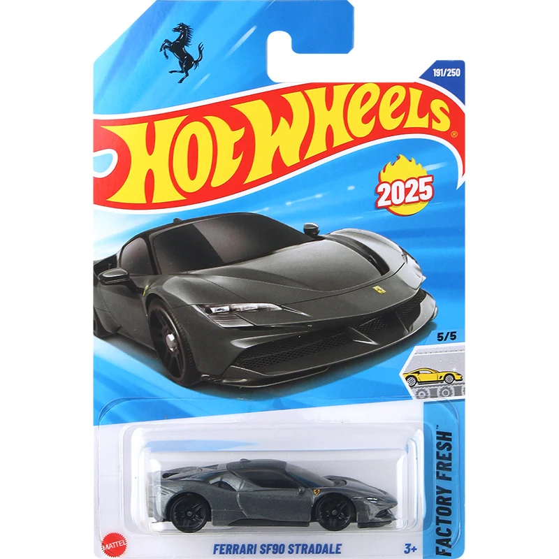 Hot Wheels C4982 2025-Q حافظة سيارات مصنوعة من خليط معدني، فيراري SF90/F40/365 GTB4 تشيفي سيلفرادو، مجموعة نماذج دييكاست 1:64 ألعاب للأطفال