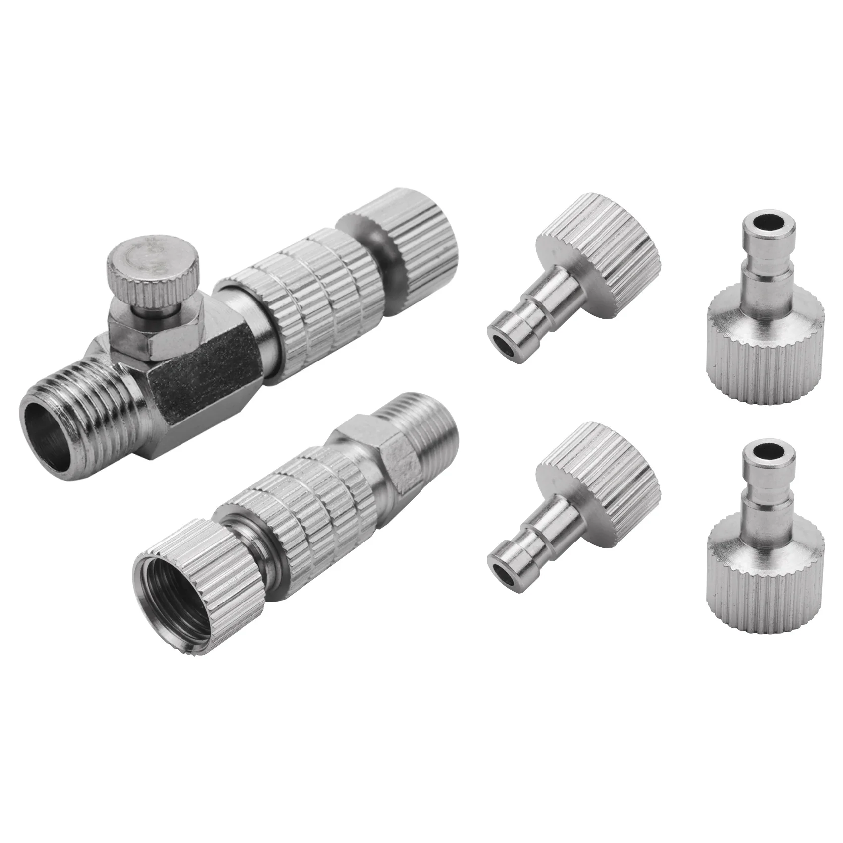 

8Pieces Airbrush Adapter Set Airbrush Quick Release Coupling Disconnect Adapter Kit for Air Compressor and Airbrush Hose