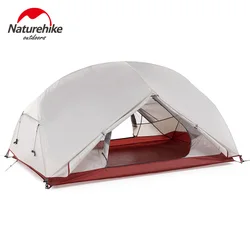 Naturehike-tienda de campaña Yunchuan Mongar para 2 y 3 personas, carpa impermeable de doble capa para exteriores, barra de aluminio gris, ultraligera, individual