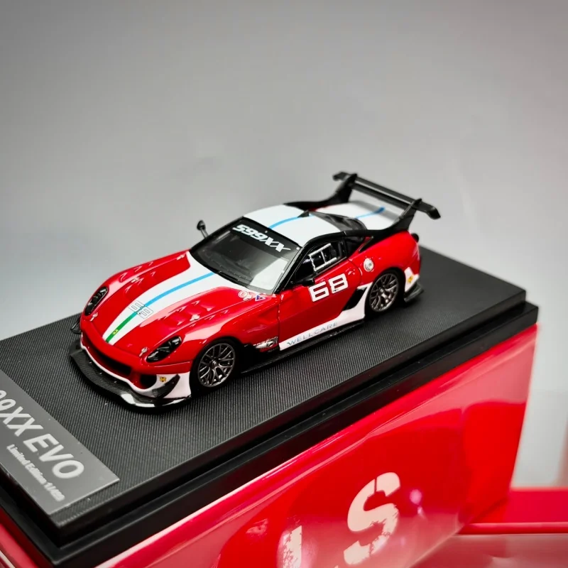 2025 Ls موديل جديد 1:64 فيراري 599xx إيفو # 56 # 512 # 11 # 68 # 5 سبيكة سيارة مصغرة دييكاست 599xx نموذج سيارة مجموعة هدية الصبي