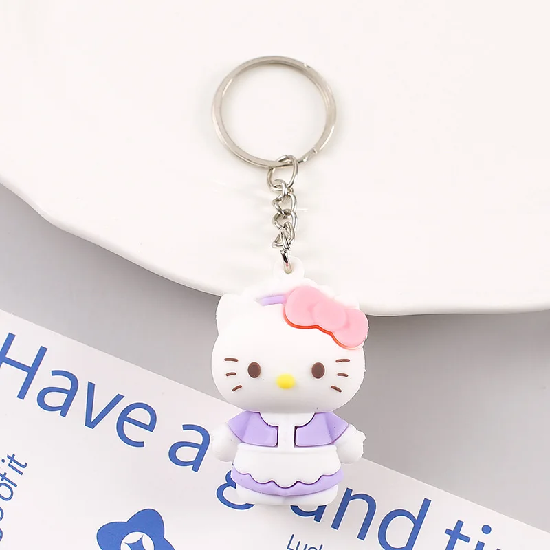 Sanrio New Product Replacement Diary Cartoon KT Cat Keychain Pendant Swimming Circle KT Cat Keychain Soft Rubber Doll Doll Doll