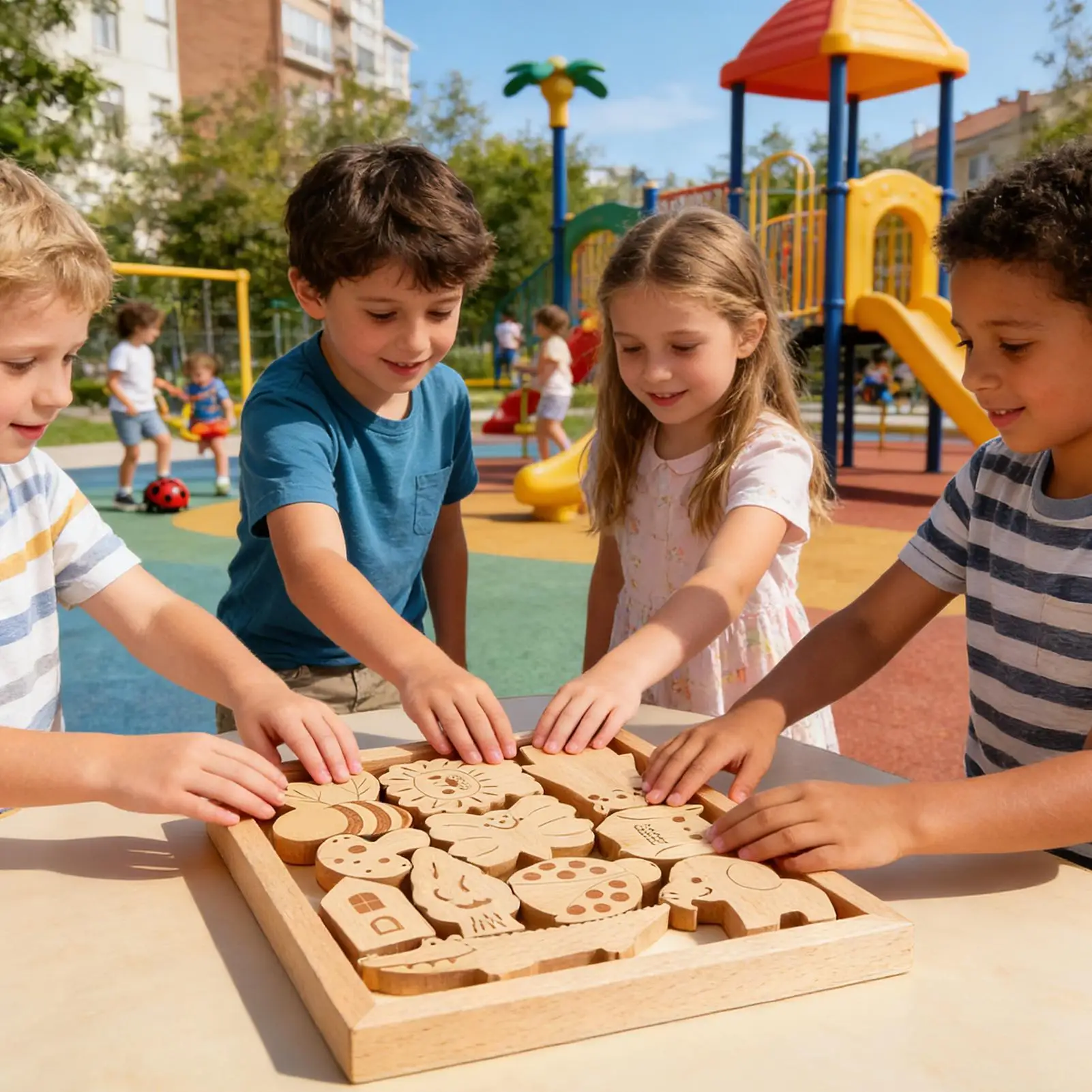 Stapelblöcke, pädagogischer Spaß, Holztier-Brettspiel, Sortieren, Stapelspielzeug für Kindergartenaktivitäten, Klassenzimmer, Schule