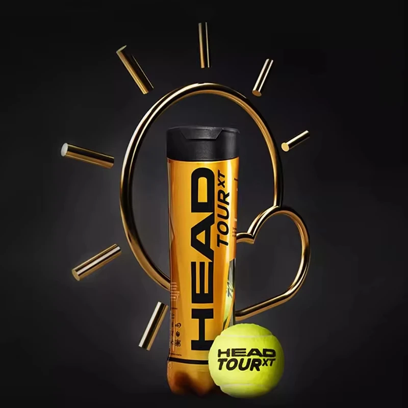 HEAD 3pcs/lot Tennis Training Balls TOUR XT 3B High Elasticity Indoor Sport Competition Resistant Balls Accessories For Beginner