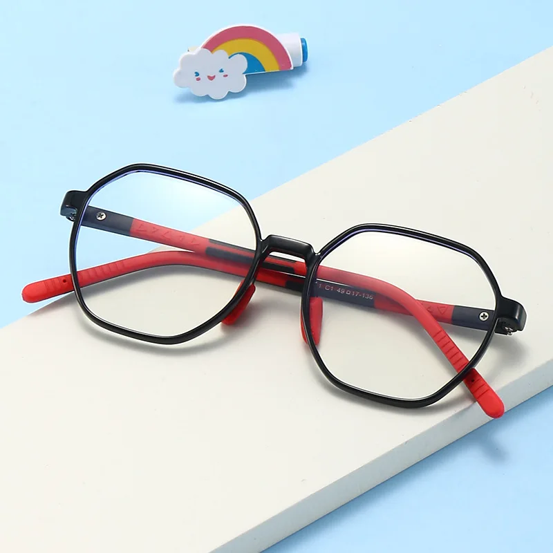 VEVESMUNDO Lunettes Enfants Anti Lumière Bleue - Monture Silicone Ronde Avec Étui - Protection Écrans Pour Filles Et Garçons