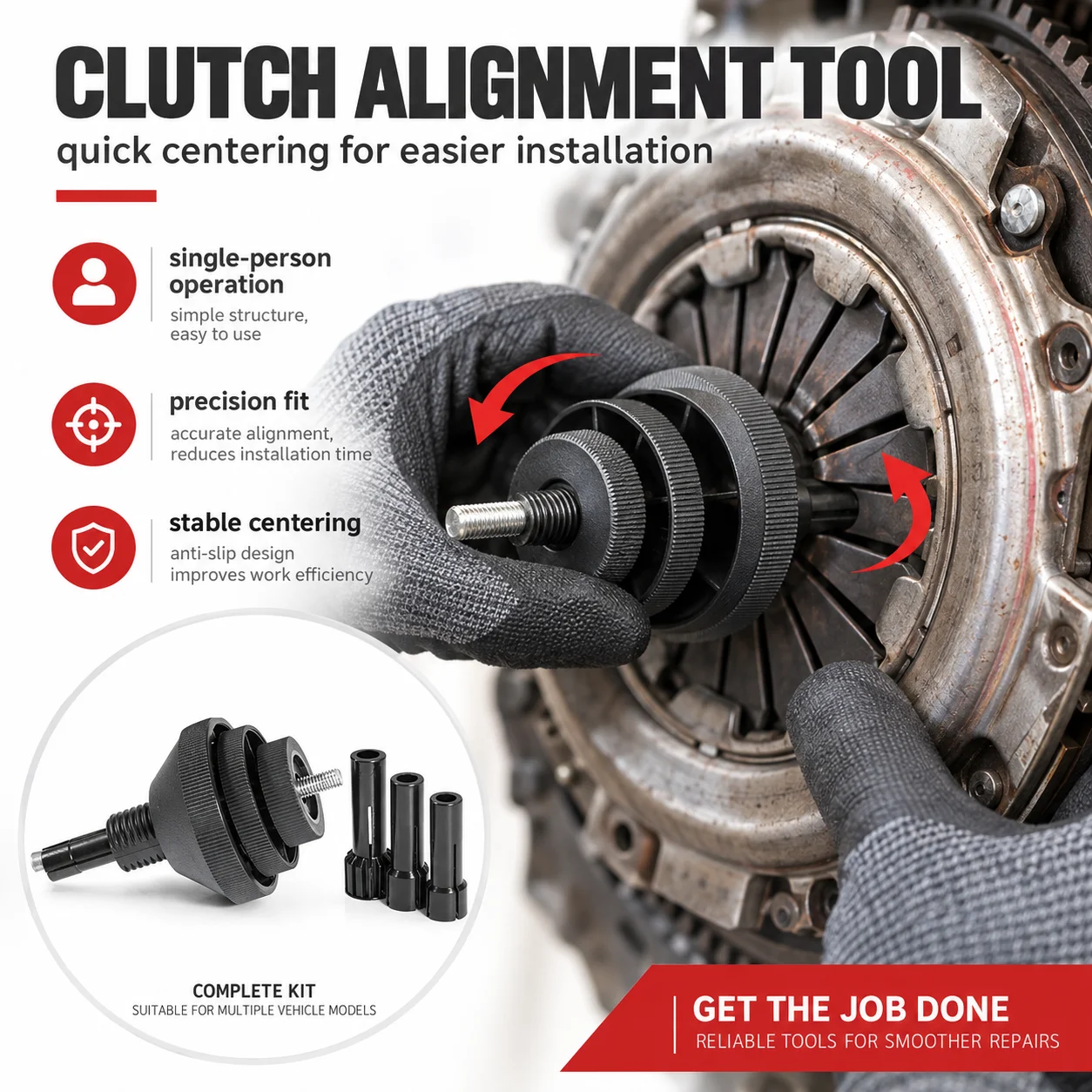 Universal Clutch Centering Alignment Car Tool Plastic Dismantle Repair Start Fix Correcting Machines Weight Control Kit