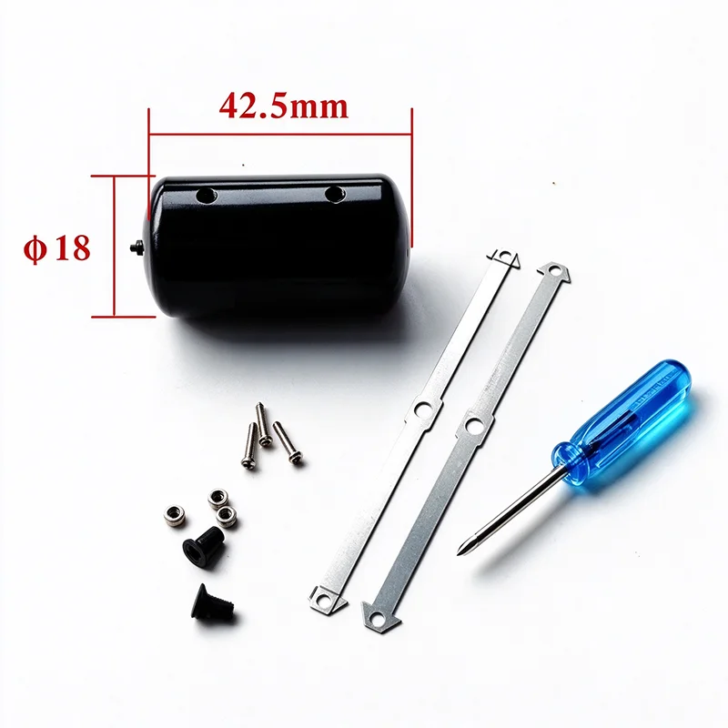 Black Simulated Metal Gas Storage Tank for Tamiya 1/14 RC Truck for SCANIA 770S R620 for Volvo for ACTROS 3363 Car Accessories
