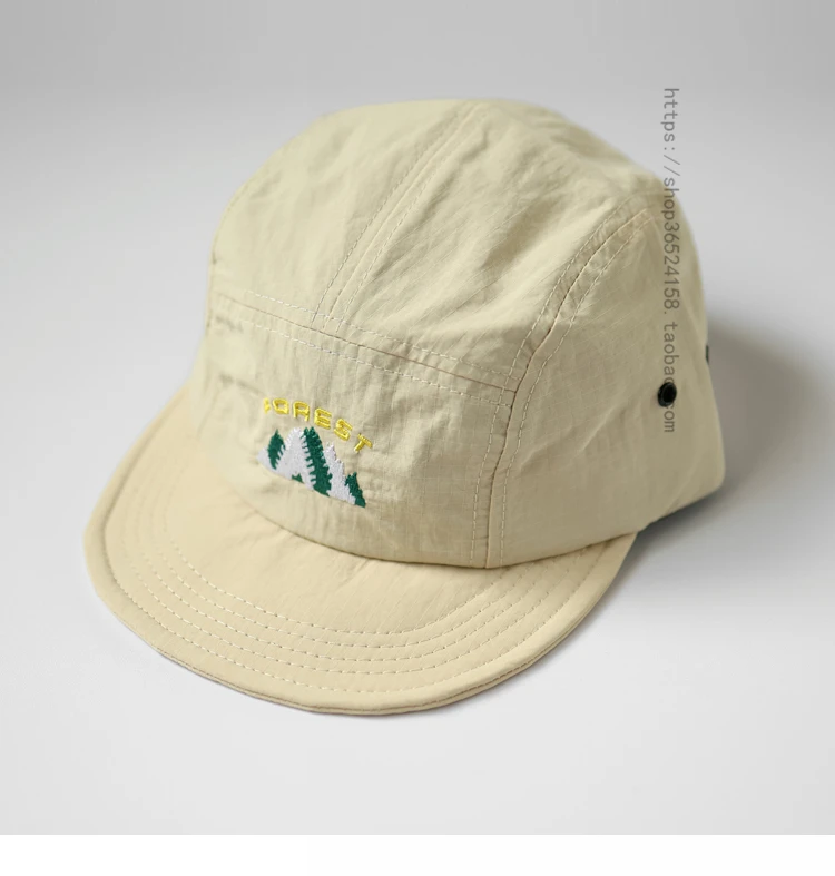 De secagem rápida aba curta cinco peças Hill Soft Top Soft Brim Peaked Cap dos homens ao ar livre Camping de secagem rápida chapéu de proteção solar