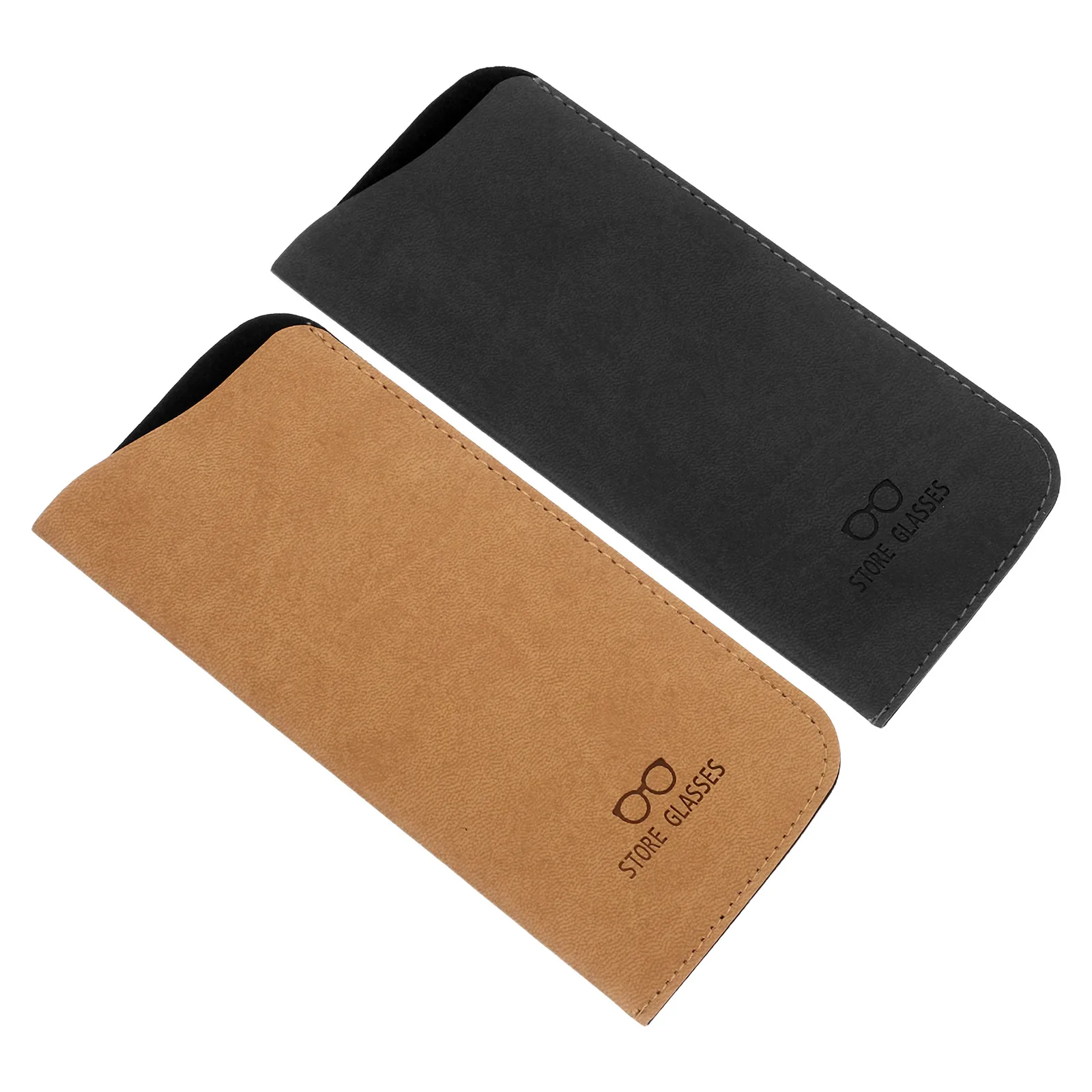 

2Pcs Soft Portable Cloth Eyewear Case Bag Slim Eyewear Eyeglasses Sleeve Case Vintage Protection Storage Travel Portable Pouch
