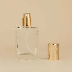 30ml Screw Square Glass Spray Qerfume Dispenser Cosmetic Packaging Empty Bottle Liquid Pressing Sprinkler Perfume Bottle