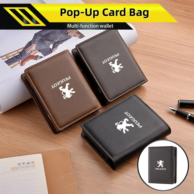 

Pop Up Aluminum Alloy Car Card Holder For Peugeot 308 208 207 206 307 3008 407 508 2008 5008 107 106 205 4008 301 607 108 807