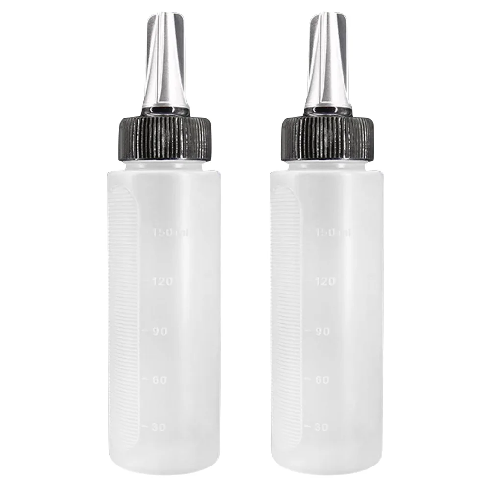 

2 PCS Shampoo Bottle Easy to Squeeze Empty Applicator with Scale Medicine for Hair Hairdressing