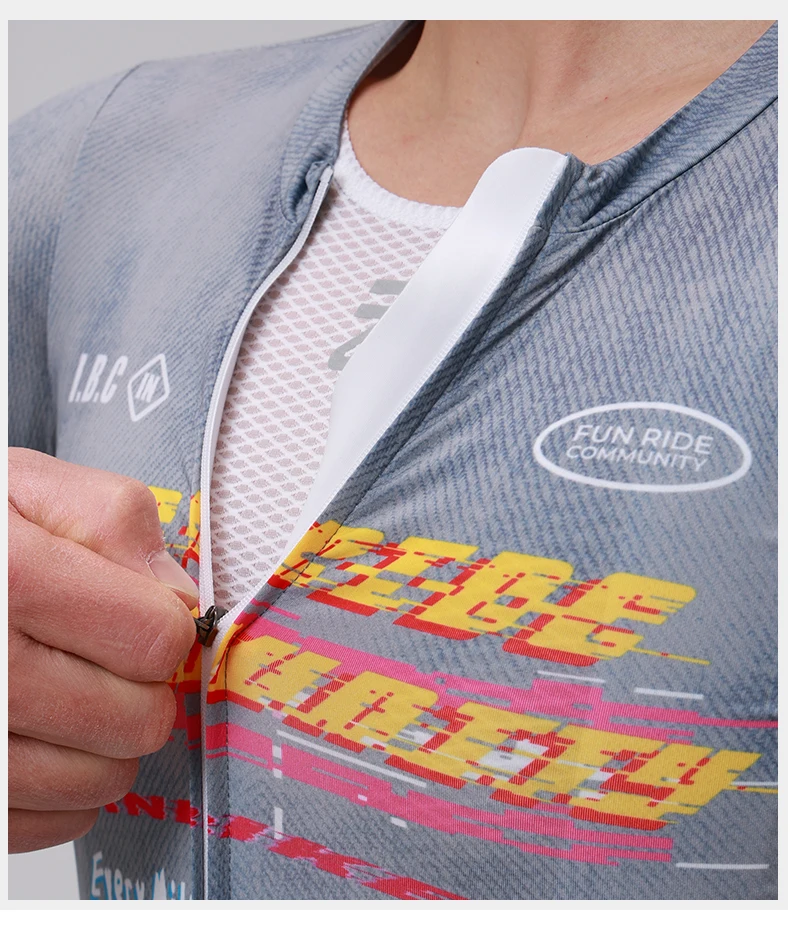 INBIKE Frühling Herbst Radfahren Set Radfahren Jersey langarm Trägerhose mit Polsterung Mountain Road Bike Anzüge Radfahren Kleidung Männer – Detail 4