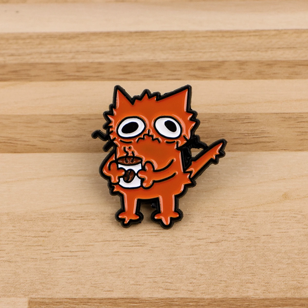 Black Cats Coffee Enamel Pin Funny 'NOT BITE ANYONE' Quote Brooch Lapel Pin Badge on Backpack Clothing Accessories Jewelry Gifts