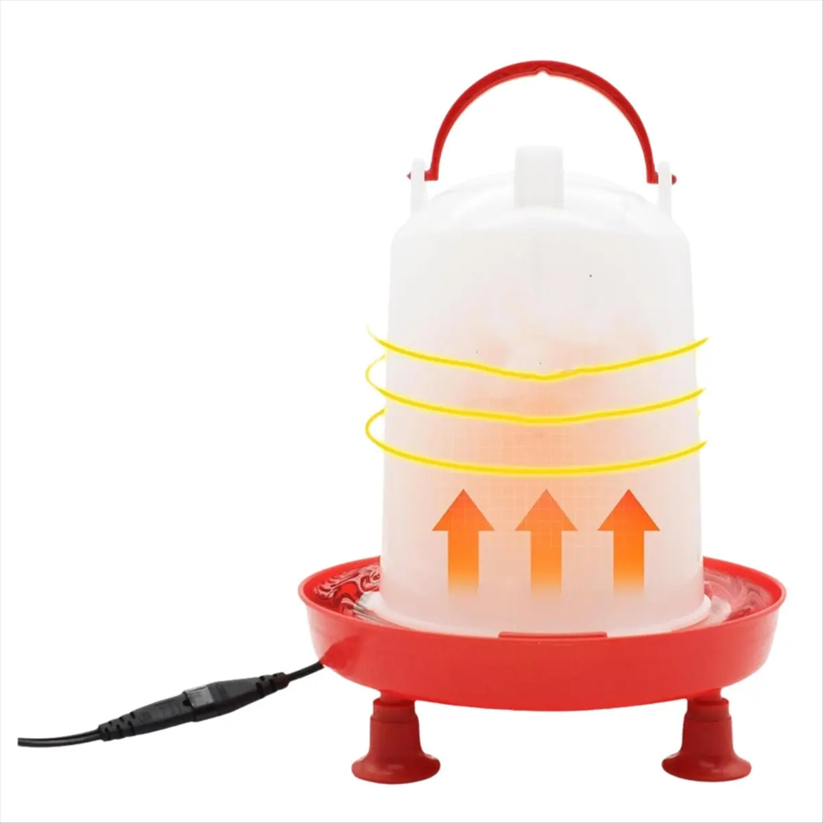 3L ساخنة الدجاج سقي لفصل الشتاء السيارات ملء سخان مياه الدجاج مع دعم الساق ، 35 واط التدفئة الدواجن الاتحاد الأوروبي التوصيل