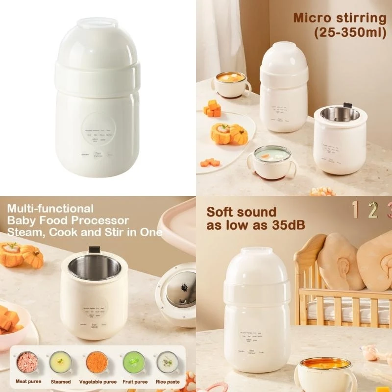 J15U Baby Preparation Machine Steam Cook and Stir Puree Maker Complementary Grinding Machine for Easily Meals