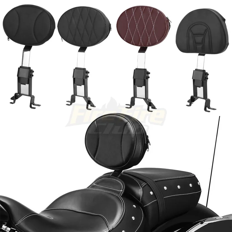 For Indian 14-Up Chief Roadmaster Chieftain Springfield Adjustable Plug In Driver Rider Backrest Pad Motorcycle Accessories