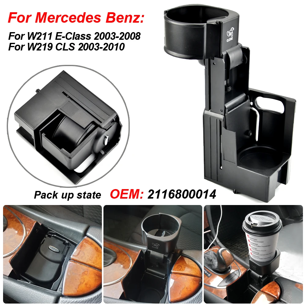 For Mercedes Benz E Class W211 2003-2008 CLS W219 2003-2010  2116800014 B66920118 Car Centre Console Cup Holder