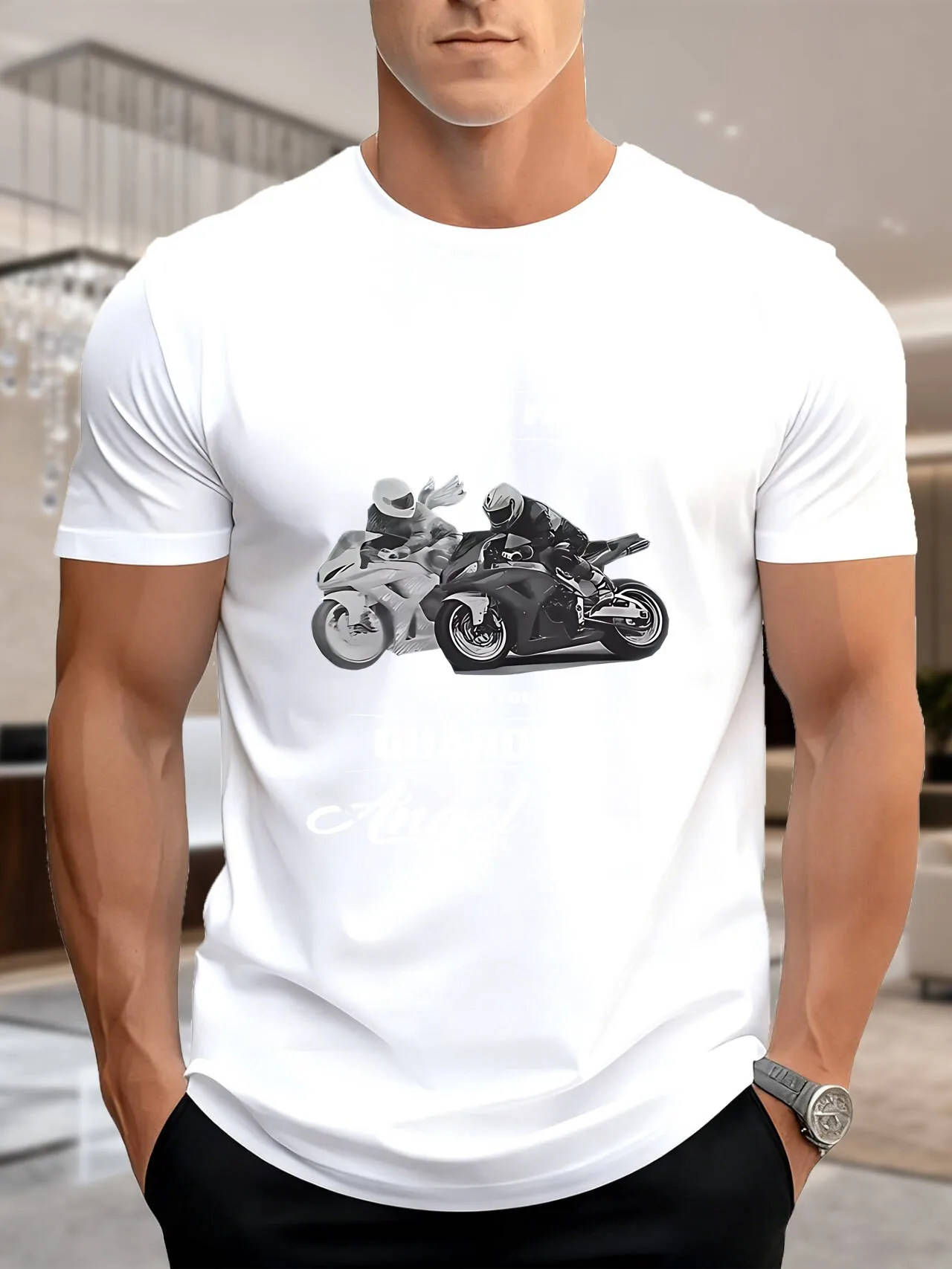 تي شيرت رجالي عصري ومبتكر موديل جديد لعام 2025 لا يذهب أبدًا أسرعًا من أزياء وصولك الجديدة ذات الوزن الثقيل #2