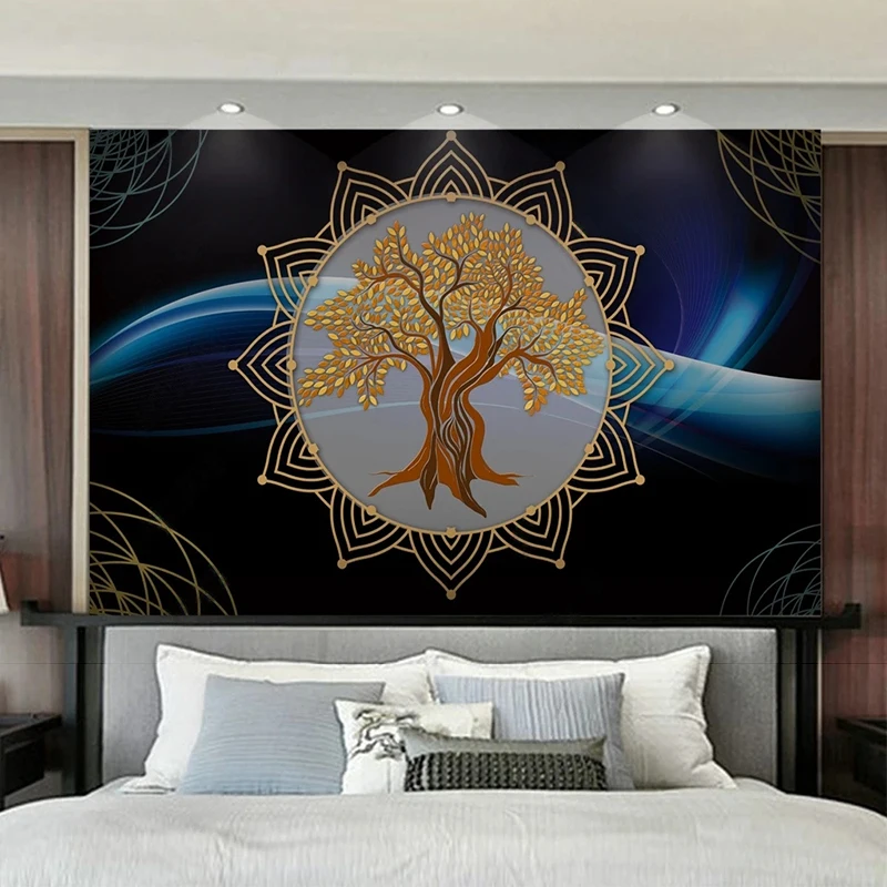 Custom 3D Mural Wallpaper Abstract European Style Tree Background Wall Tapety Papel De Parede Fresco Art Home Décor Living Room