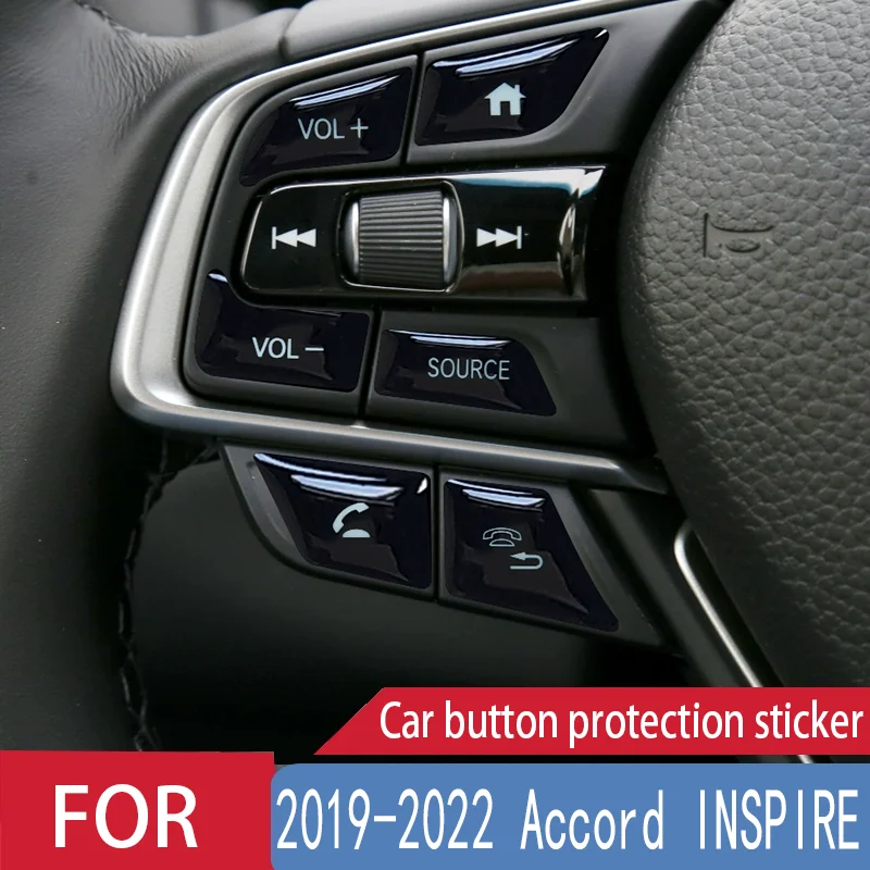 FOR 2019-2022 Accord INSPIRE Gear Shift Steering Wheel, Gear Shift Light Control Button Protection Sticker Cars Accessories