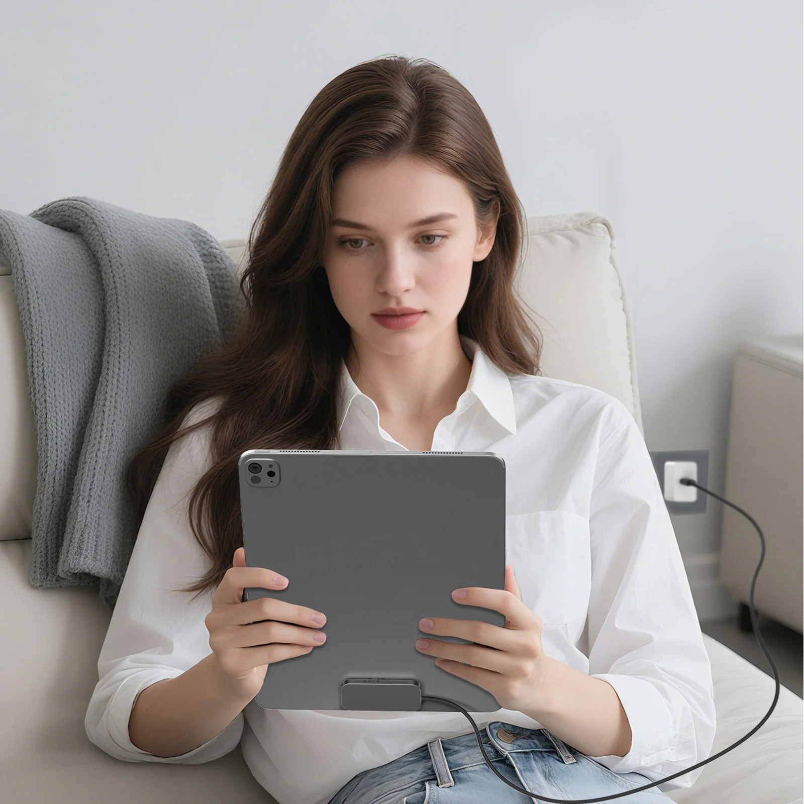 

For iPad Pro Magnetic Fast Charging Smart Connector Charger Charging Pad Charger-Fast Charging Pad W/USB-C Cable