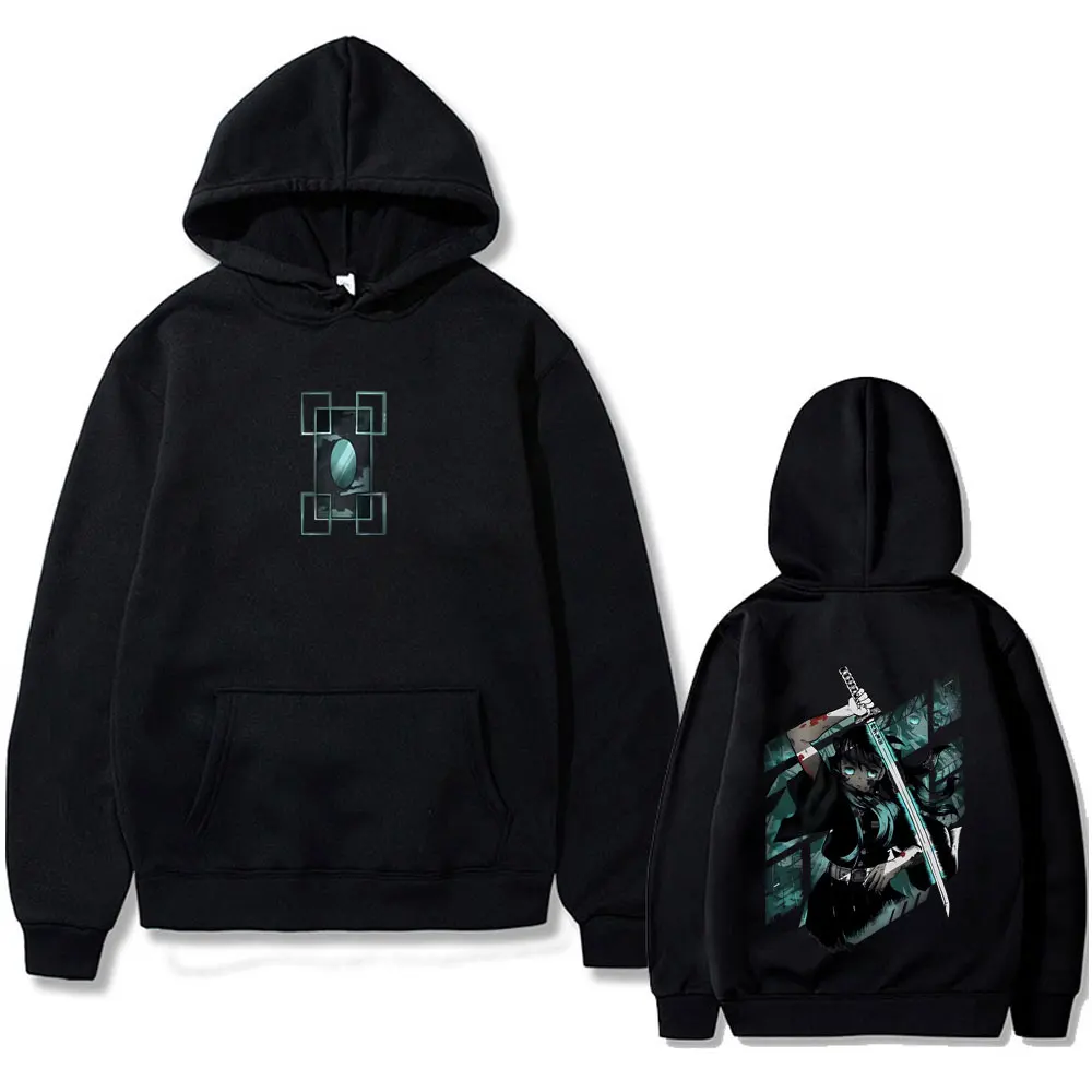 

Anime Demon Slayer Tokitou Muichirou Graphic Hoodie Men Women Cartoon Fashion Oversized Streetwear Men's Casual Fleece Hoodies