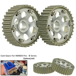 2PCS Car Cam Gears Aluminum Alloy Adjustable Auto Engines Cam Gears Pulley For HONDA Pro - B Series Car Accessories