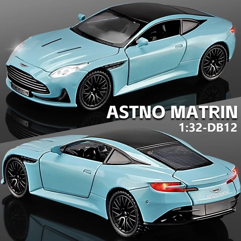 

1:32 Aston Martin DB12 модель спортивного автомобиля из сплава, имитация звука и света, коллекция игрушек, украшение, подарок