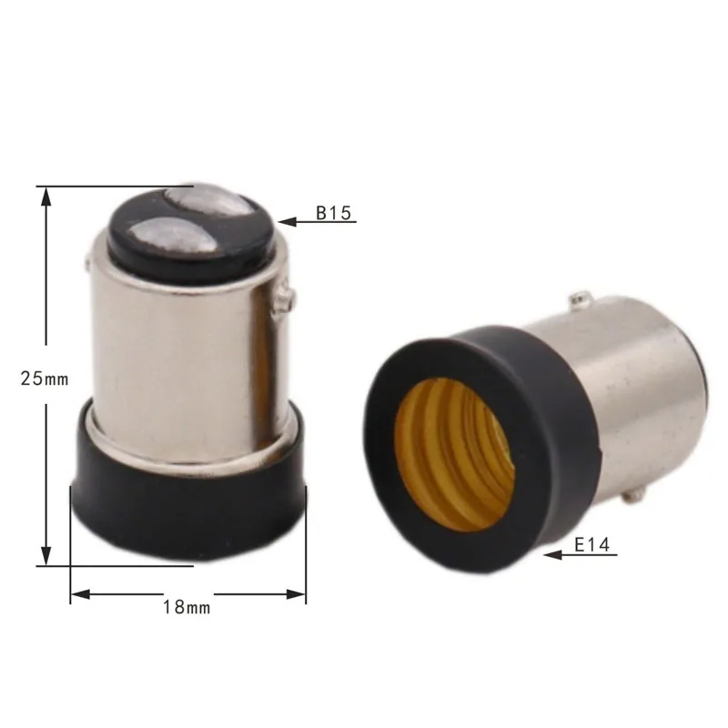 2pcs E15D to E14 Led Lighting Lamp Holder Converter B15 to E12 Screw Bulb Socket Adapter LED Saving Light Halogen Lamp Bases 3A