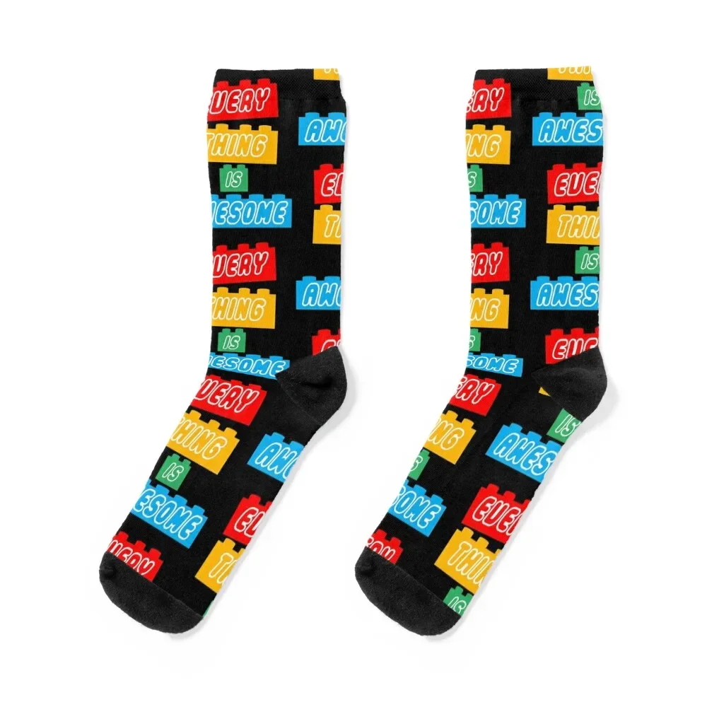

Everything Is Awesome Cute Funny T-shirt Socks professional running custom valentine gift ideas Socks Women's Men's