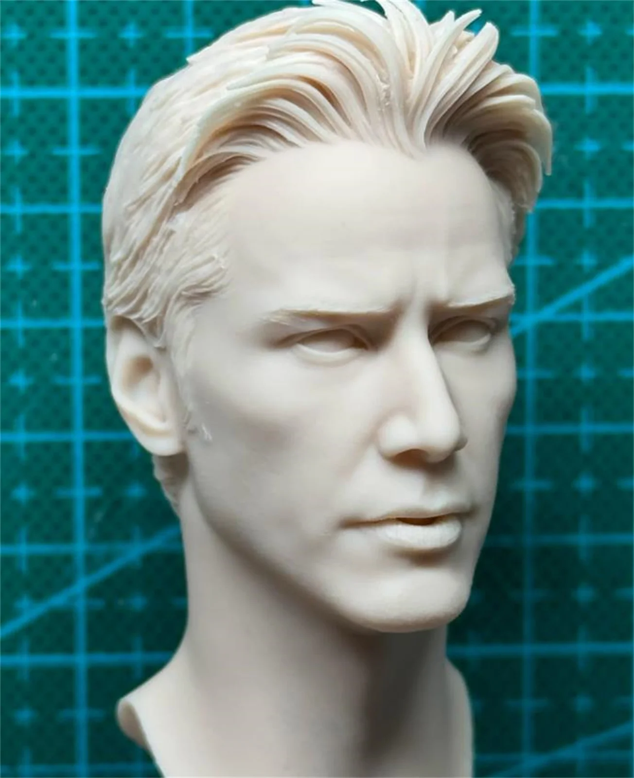 

1/6 Scale Keanu Reeves Head Sculpt PVC Head Carving Model Fit 12'' Male Star Soldier Action Figure Body Dolls Collection