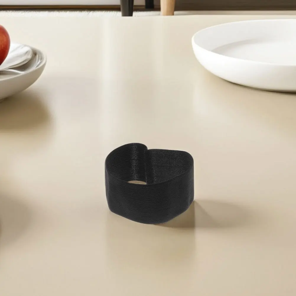 8 قطعة شارة الحداد المرنة السوداء قابل للتعديل الذراع الفرقة لحفل الموت الجنازة ذكرى العصابات الذراع الرياضية كرة القدم السوداء #3