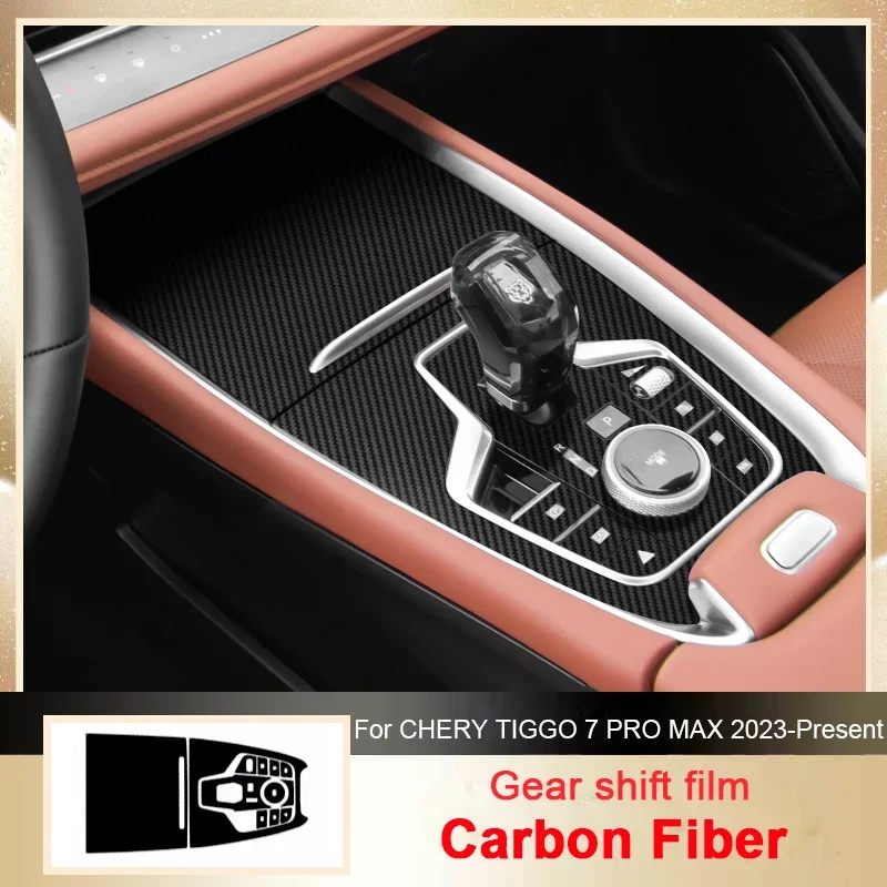 

Car Carbon Interior Sticker Window Lifting Panel Decal Gear Door Protective Film Accessory For CHERY TIGGO 7 PRO MAX 2023-2026
