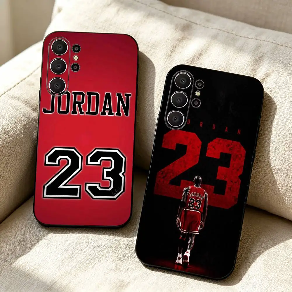 Basketball Star- Number 23 Jordan  Soft Silicone Case for Samsung S26, S24, S21, S22, S23, S30, Ultra,  Plus, FE, Lite-Black