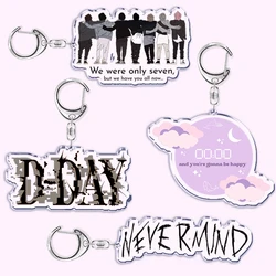 Korean Kpop Band Seven Key Chain Key Ring Keychain for Accessories Bag Agust D Day Pendant Keyring Chains Jewelry Fans Gifts