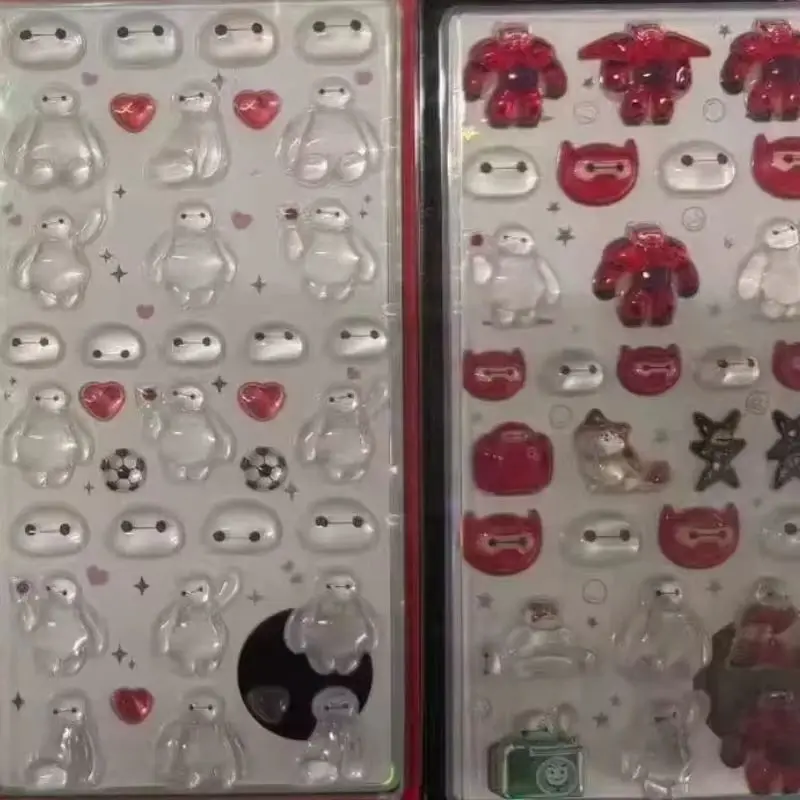 New 40pcs Japanese Baymax Fat Man 3d Relief Stereo Sticker Cute Diy Mobile Phone Decor Sticker Student Hand Account Stationery