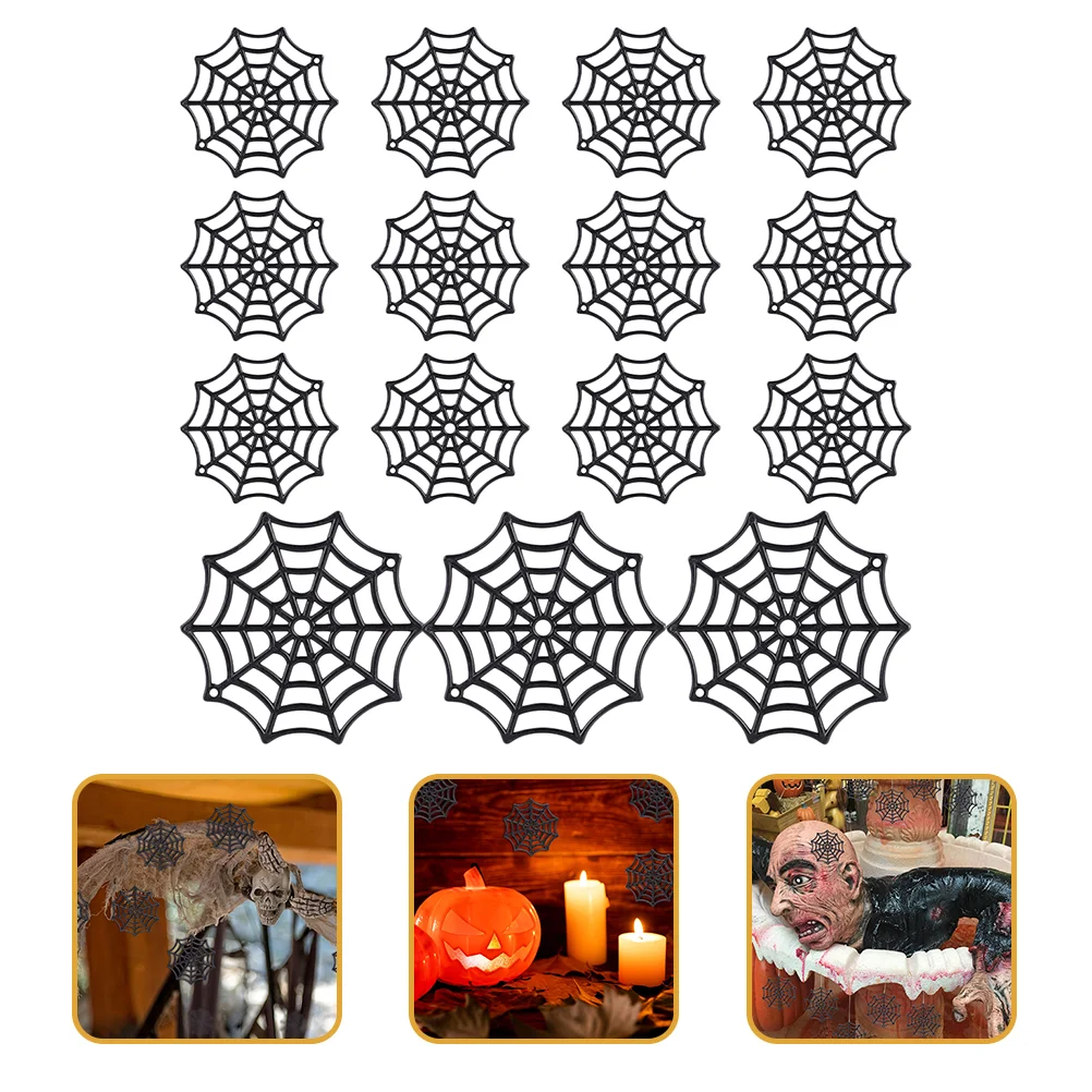 

150 Pcs Spider Web Halloween Decoration Outdoor Props Plastic Cobweb Decorative Prom