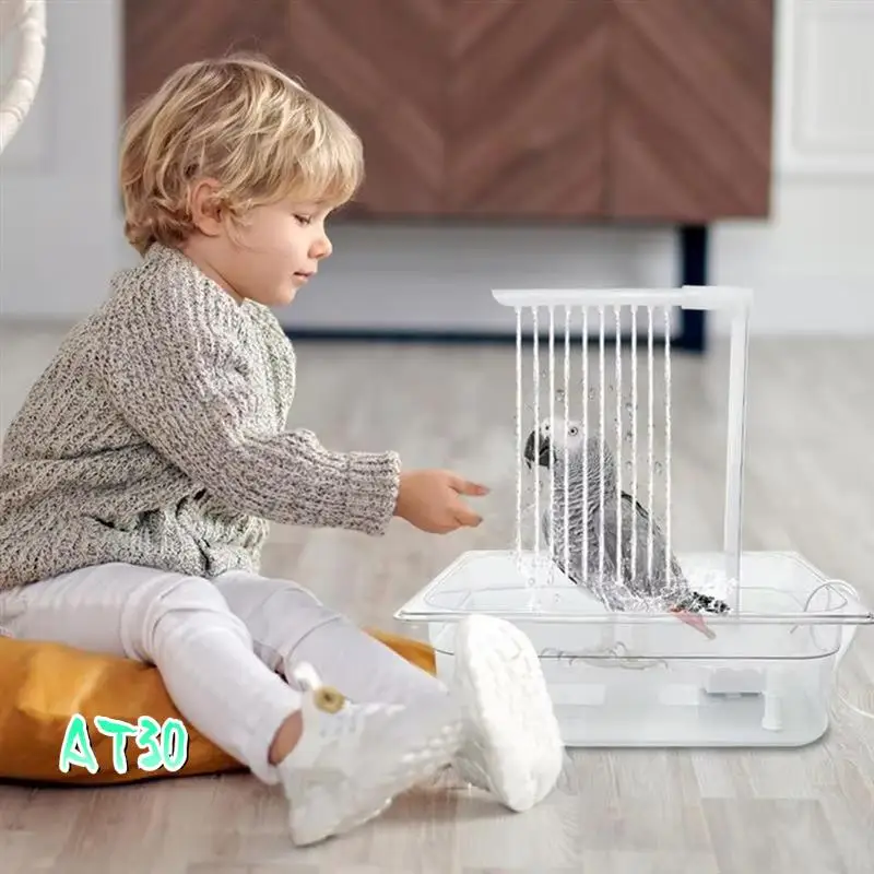 

Parrot Bath Tub Automatic Shower Box Multi-Purpose Bird Bathtub With Multiple Faucet For Parakeet Cleaning Supplies-AT30