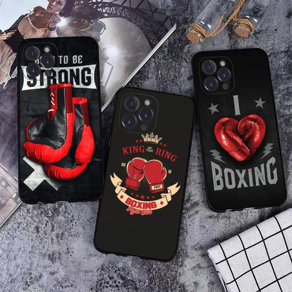 

Boxing Gloves Phone Case For iPhone 15 14 11 12 13 Mini Pro XS Max Cover 6 7 8 Plus X XR SE 2020 Funda Shell