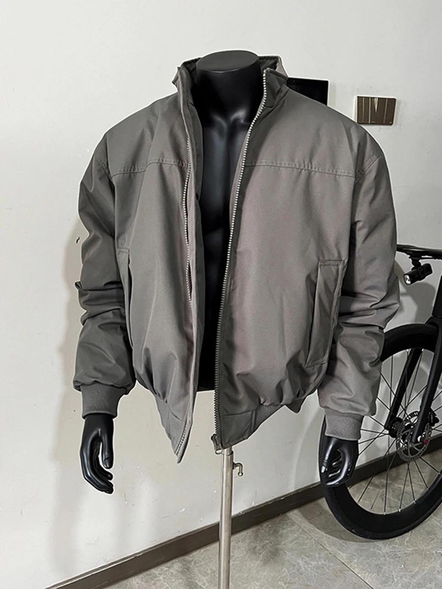 

GTLA Men's Thiened Cotton Flight Jaet ey Baseball Sle Tee-Proof Loose Fit Autumn Winter Outerwear Youth Trend