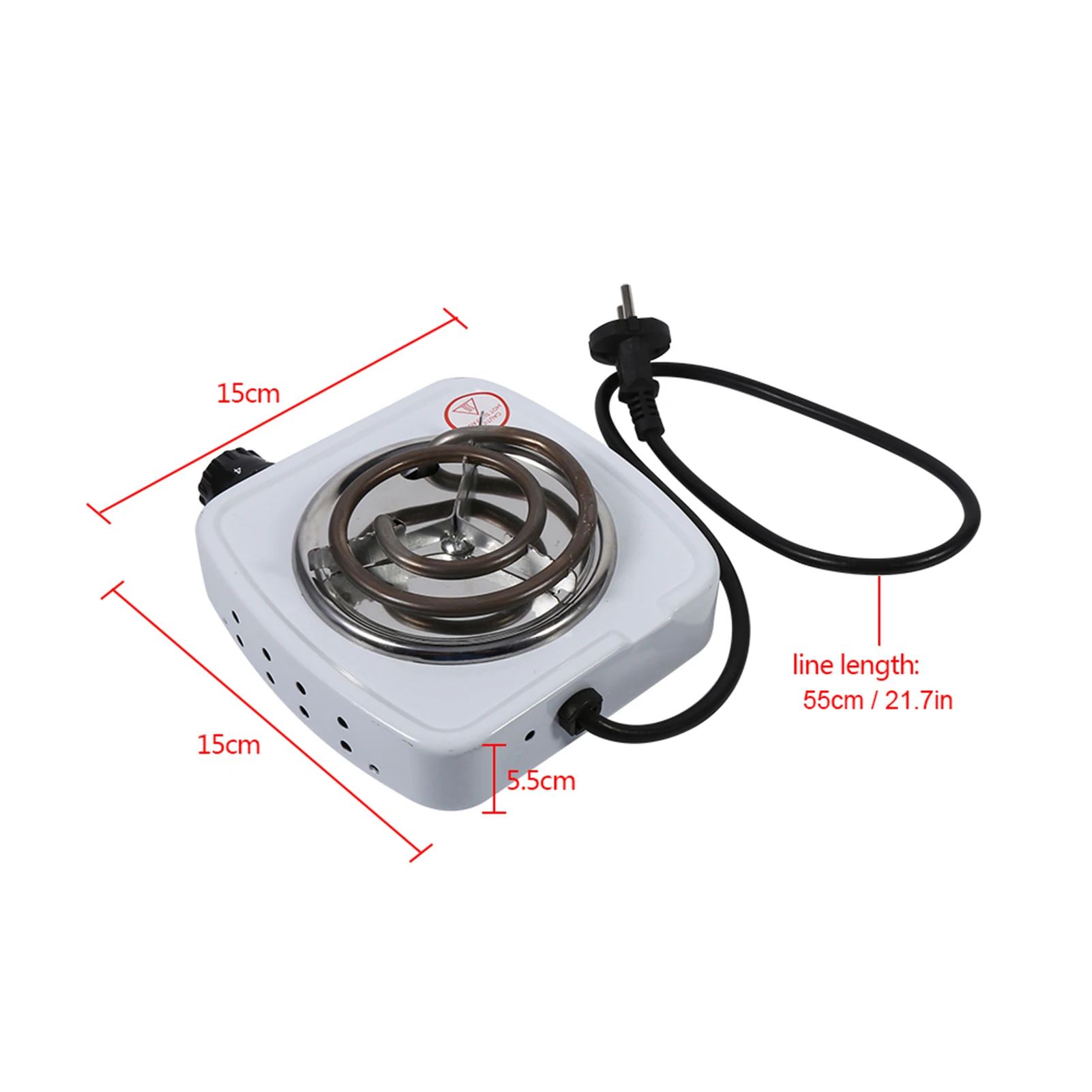 Mini estufa eléctrica de 500W y 220V, placa de cocina caliente, horno de calefacción de leche, agua y café, dispositivo de cocina multifuncional