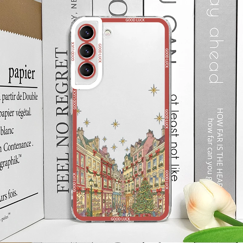 مدينة الشتاء قرية مشهد عيد الميلاد جراب هاتف ل ممن لهم رينو 13 F 12 11 10 برو زائد 8T A79 A74 A58 A92 العثور على X3 لايت غطاء ناعم