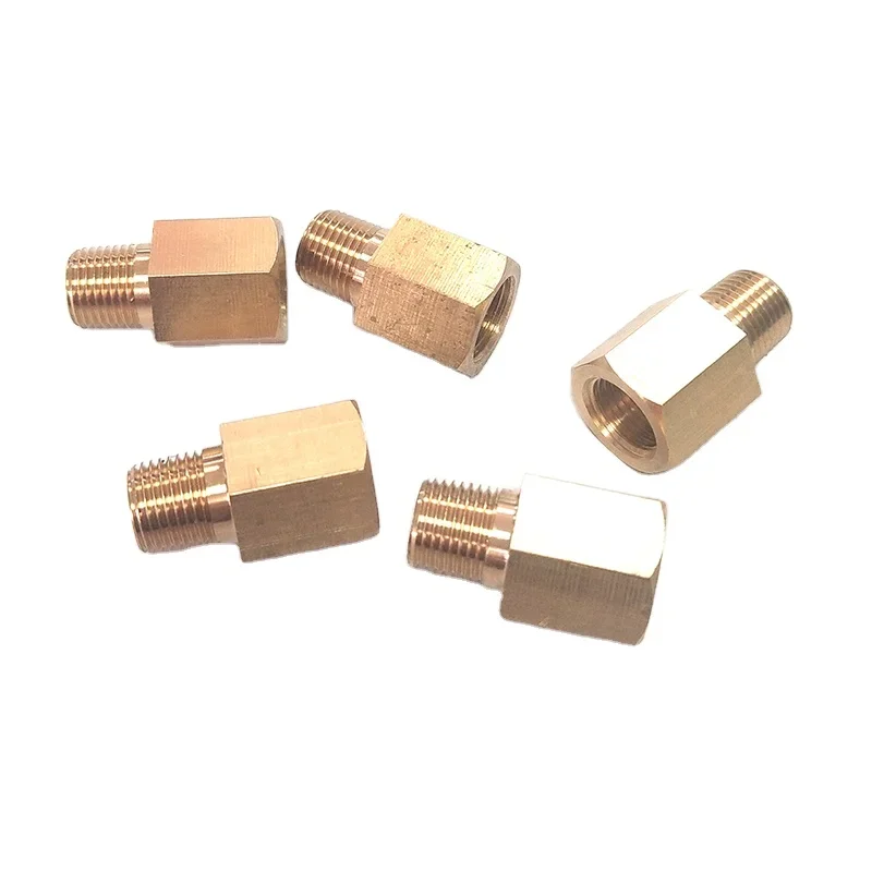 

5PCS 1/8NPT to 1/8BSPT Brass Adapter Reducer for Sensor Sender Gauge