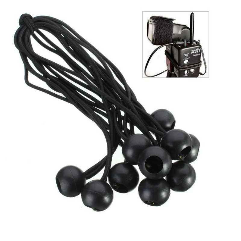 10pcs Pole Clip Ball Bungee Cord Ties Rope Attach Windsocks Flags To Poles